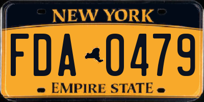 NY license plate FDA0479