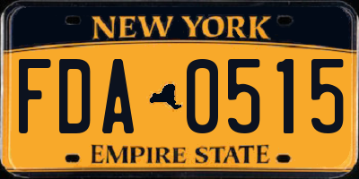 NY license plate FDA0515