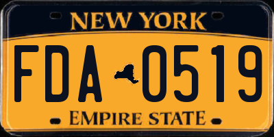 NY license plate FDA0519