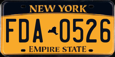 NY license plate FDA0526