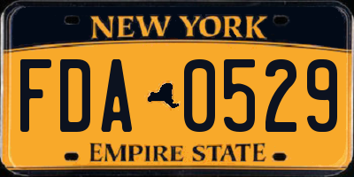 NY license plate FDA0529
