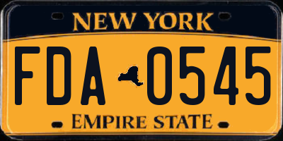 NY license plate FDA0545