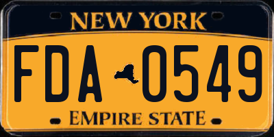 NY license plate FDA0549