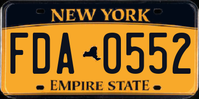 NY license plate FDA0552