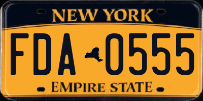 NY license plate FDA0555