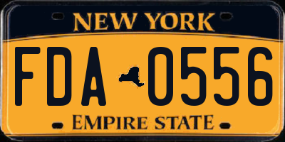 NY license plate FDA0556