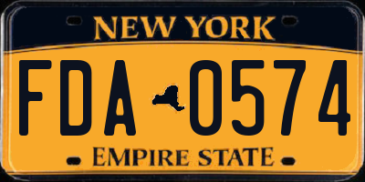 NY license plate FDA0574