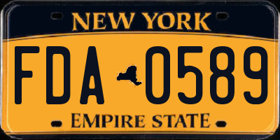 NY license plate FDA0589