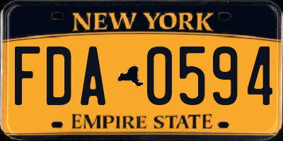 NY license plate FDA0594