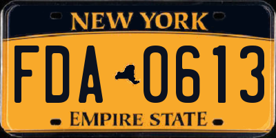 NY license plate FDA0613