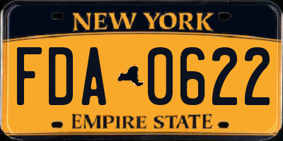 NY license plate FDA0622