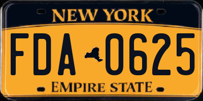 NY license plate FDA0625