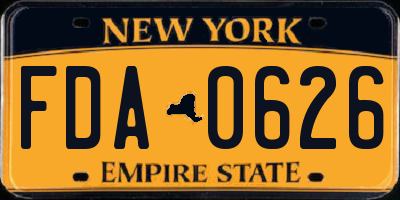 NY license plate FDA0626