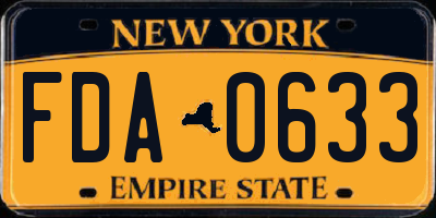 NY license plate FDA0633