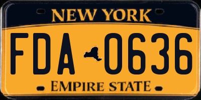 NY license plate FDA0636