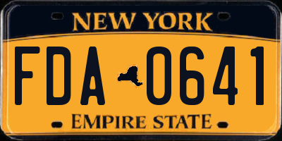 NY license plate FDA0641