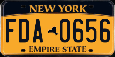 NY license plate FDA0656