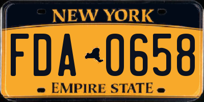 NY license plate FDA0658