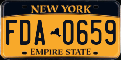 NY license plate FDA0659