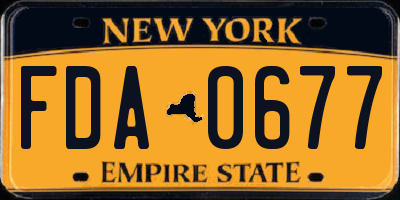 NY license plate FDA0677