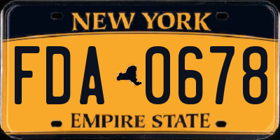 NY license plate FDA0678