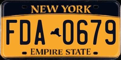 NY license plate FDA0679