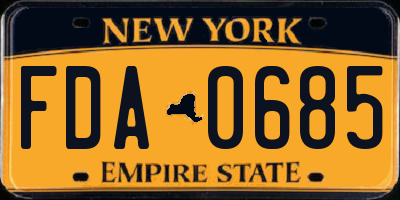 NY license plate FDA0685