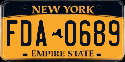 NY license plate FDA0689