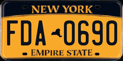 NY license plate FDA0690