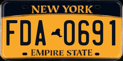 NY license plate FDA0691