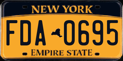 NY license plate FDA0695