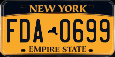 NY license plate FDA0699