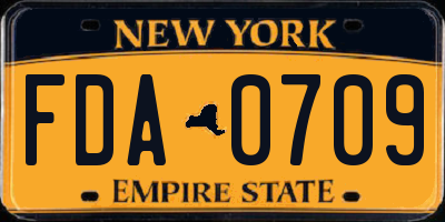 NY license plate FDA0709