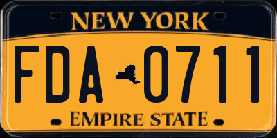 NY license plate FDA0711