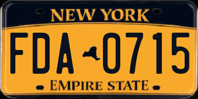 NY license plate FDA0715