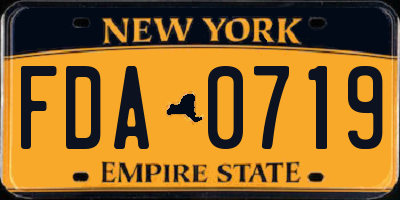 NY license plate FDA0719