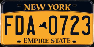 NY license plate FDA0723