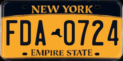 NY license plate FDA0724