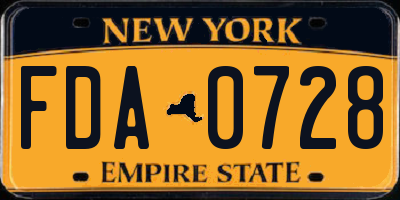 NY license plate FDA0728