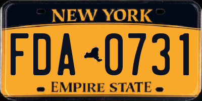 NY license plate FDA0731
