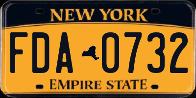 NY license plate FDA0732