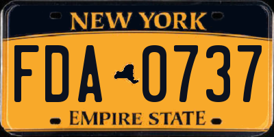 NY license plate FDA0737