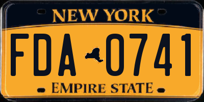 NY license plate FDA0741