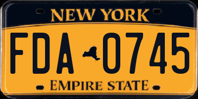 NY license plate FDA0745