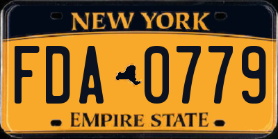 NY license plate FDA0779