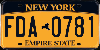 NY license plate FDA0781