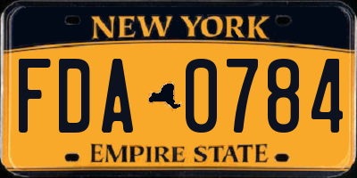 NY license plate FDA0784