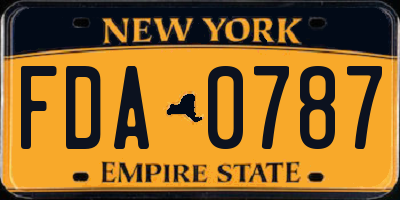 NY license plate FDA0787