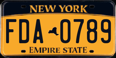 NY license plate FDA0789