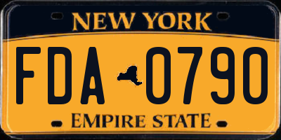 NY license plate FDA0790